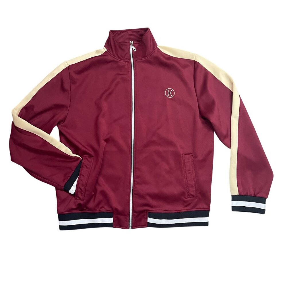 Hudson Outerwear Full Zip Colorblock Track Jacket Mens Size 2X Stripes Down Arms